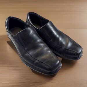 $175 Ecco Men's Helsinki Loafer Slip-on Black Leather Shoes 10 NO‎ INSOLE